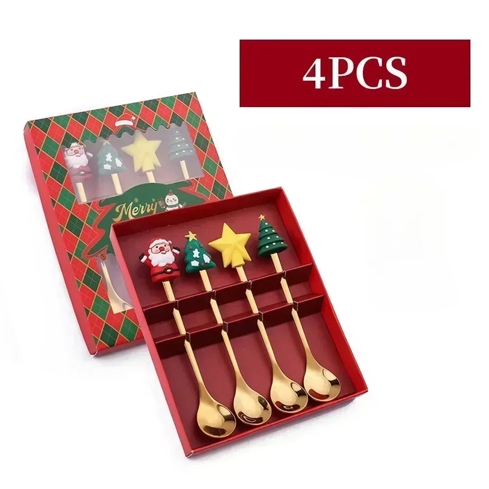 Christmas Decorations Home Christmas Table Decor Stainless SpoonsFork