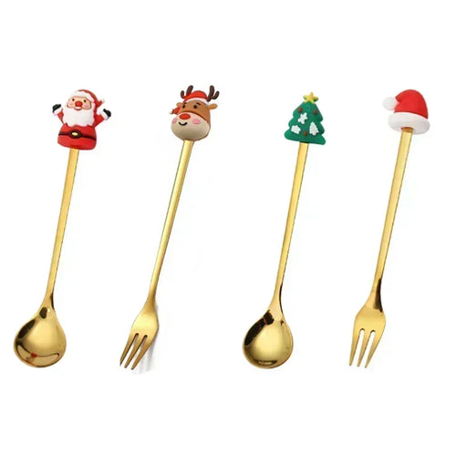 Christmas Decorations Home Christmas Table Decor Stainless SpoonsFork