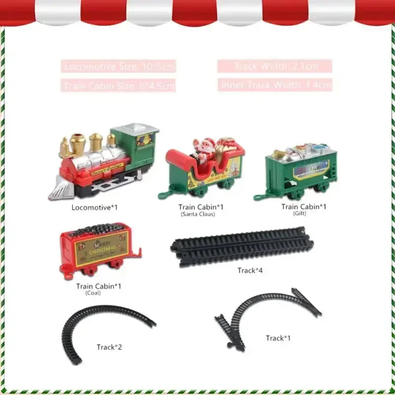 Christmas Train Set Assemble Railway Tracks Toys Decor Christmas Tree