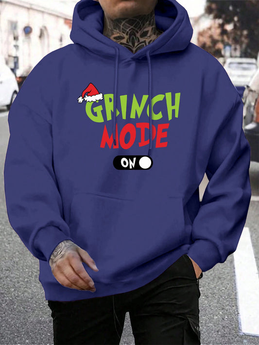 Green Haired Monsters Hoodie Men Grinch Mode Letter Hoodies Warm