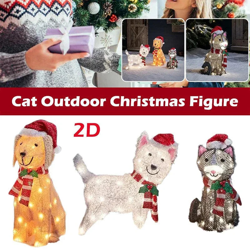 Christmas Acrylic Flat LED Lights Holiday Indoor Outdoor Garden