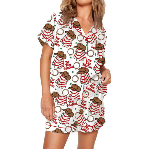 Nutcracker Pajamas Women Christmas Pajama Set Short Sleeve