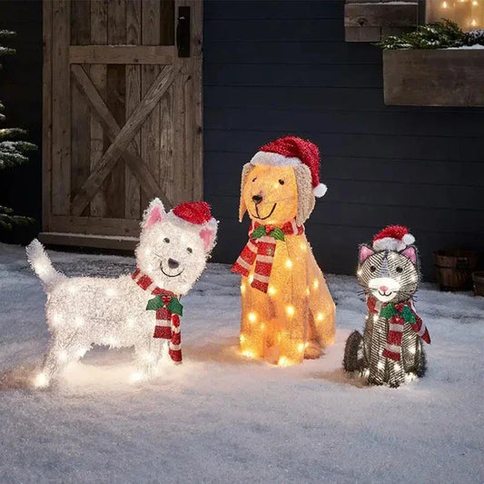 Christmas Acrylic Flat LED Lights Holiday Indoor Outdoor Garden