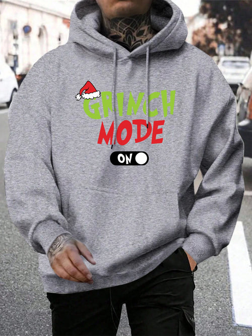Green Haired Monsters Hoodie Men Grinch Mode Letter Hoodies Warm