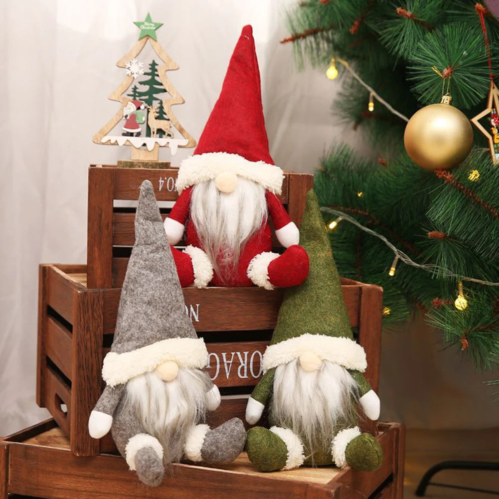 Santa Claus Christmas Knitted Plush Gnome Doll Faceless Doll Merry