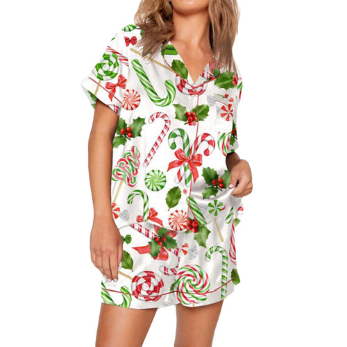 Nutcracker Pajamas Women Christmas Pajama Set Short Sleeve