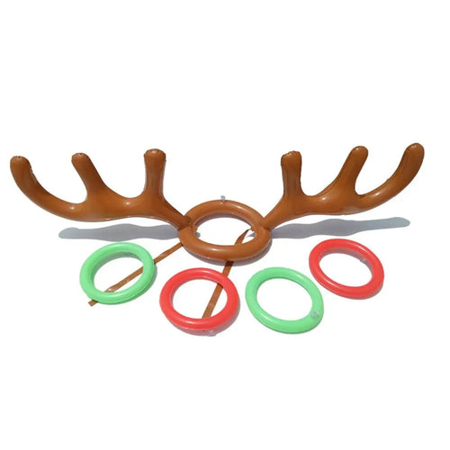 New Year Decoration Santa Funny Reindeer Antler Hat Inflatable Toys