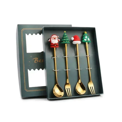 Christmas Decorations Home Christmas Table Decor Stainless SpoonsFork