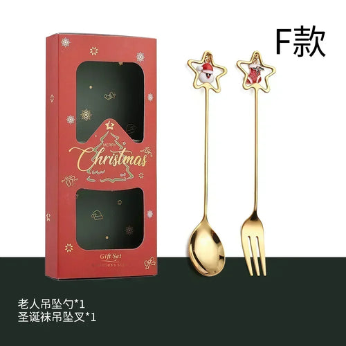 Christmas Decorations Home Christmas Table Decor Stainless SpoonsFork