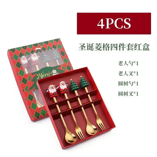 Christmas Decorations Home Christmas Table Decor Stainless SpoonsFork