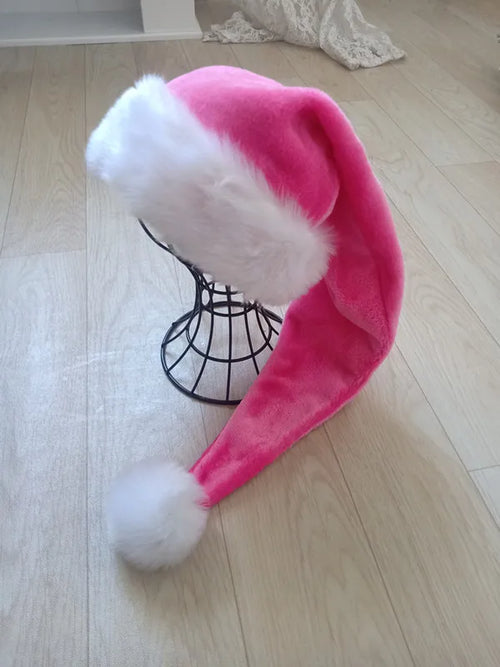 Christmas Black Red Plush Hat Santa Novelty Hat Kids Christmas