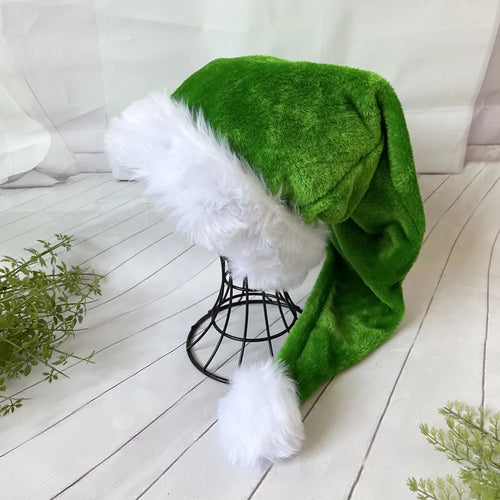 Christmas Black Red Plush Hat Santa Novelty Hat Kids Christmas