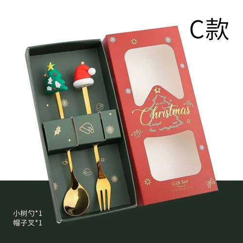 Christmas Decorations Home Christmas Table Decor Stainless SpoonsFork