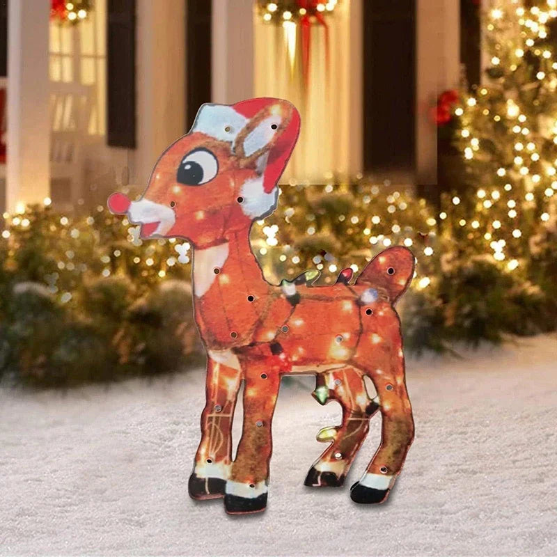 Christmas Acrylic Flat LED Lights Holiday Indoor Outdoor Garden