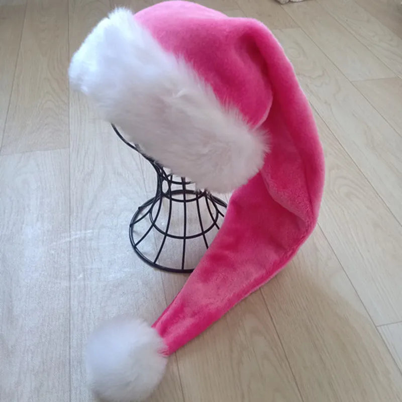 Christmas Black Red Plush Hat Santa Novelty Hat Kids Christmas