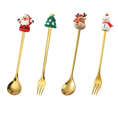 Christmas Decorations Home Christmas Table Decor Stainless SpoonsFork
