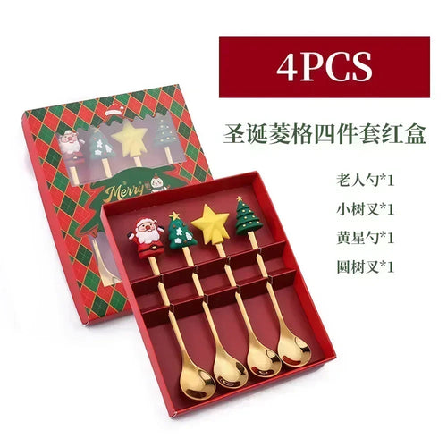Christmas Decorations Home Christmas Table Decor Stainless SpoonsFork