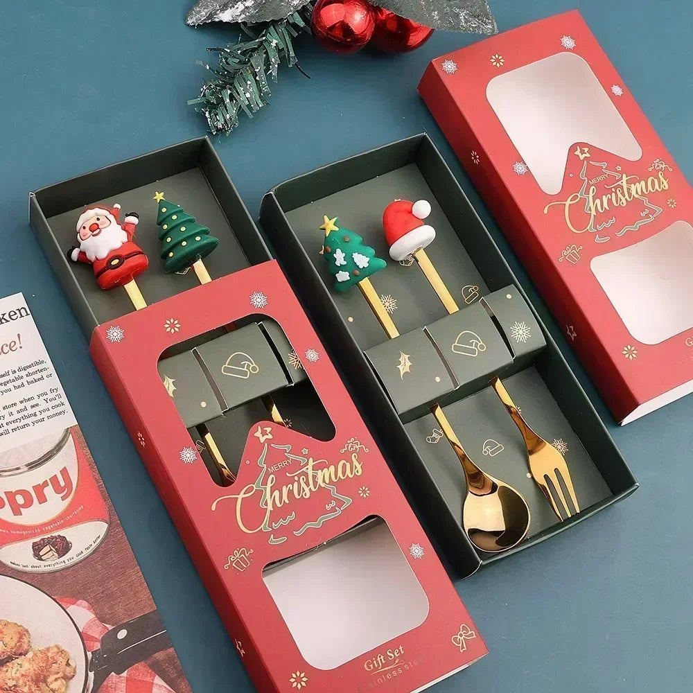 Christmas Decorations Home Christmas Table Decor Stainless SpoonsFork