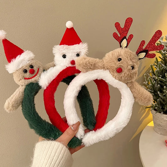 Cute Plush Elk Head Band Female Christmas Dress Up High Headtop Deer