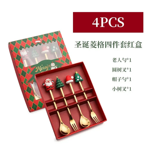 Christmas Decorations Home Christmas Table Decor Stainless SpoonsFork