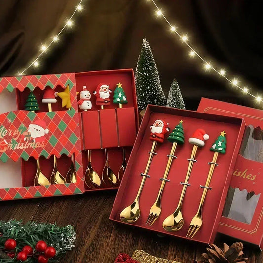 Christmas Decorations Home Christmas Table Decor Stainless SpoonsFork