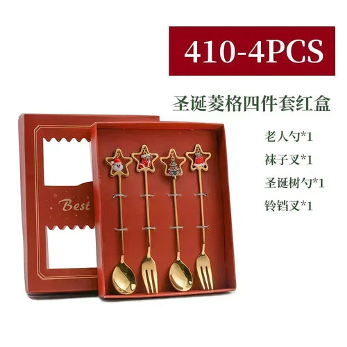 Christmas Decorations Home Christmas Table Decor Stainless SpoonsFork