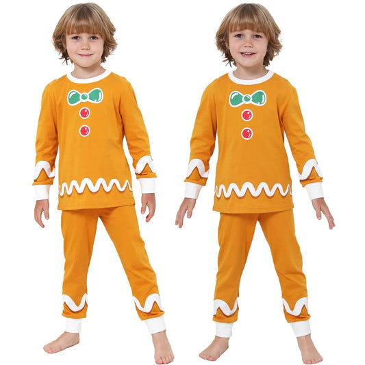 Kids Pyjamas Toddler Gingerbread Man Costume Infant Boys Girls