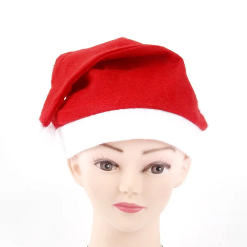 Christmas Black Red Plush Hat Santa Novelty Hat Kids Christmas