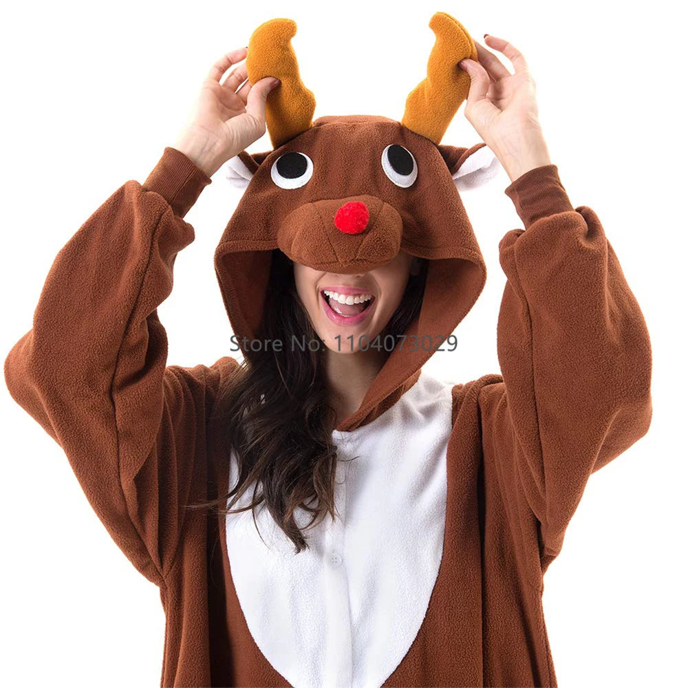 Onesieshow Christmas Elf Kigurumi Pyjamas Halloween Onesie Adult