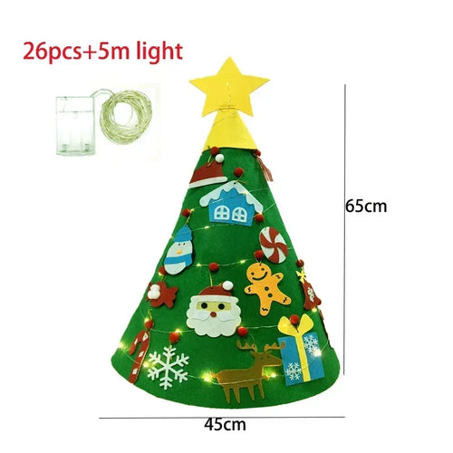 3D Kid DIY Felt  Merry Christmas Decoration for Home Navidad New Year