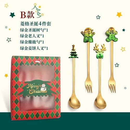 Christmas Decorations Home Christmas Table Decor Stainless SpoonsFork
