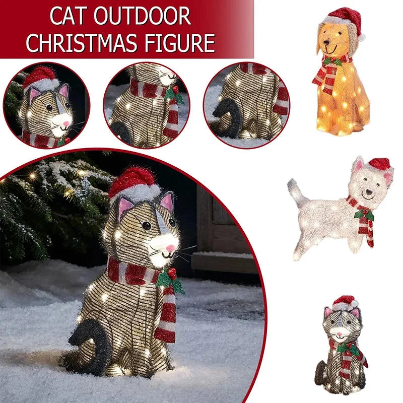 Christmas Acrylic Flat LED Lights Holiday Indoor Outdoor Garden