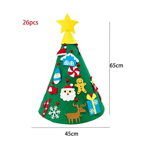 3D Kid DIY Felt  Merry Christmas Decoration for Home Navidad New Year