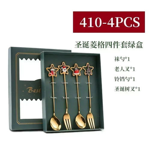 Christmas Decorations Home Christmas Table Decor Stainless SpoonsFork