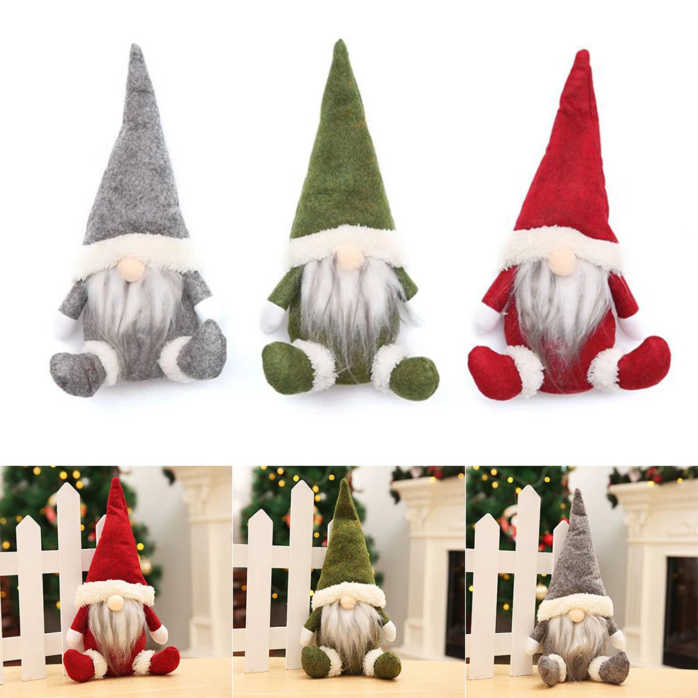 Santa Claus Christmas Knitted Plush Gnome Doll Faceless Doll Merry