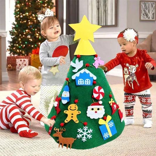 3D Kid DIY Felt  Merry Christmas Decoration for Home Navidad New Year