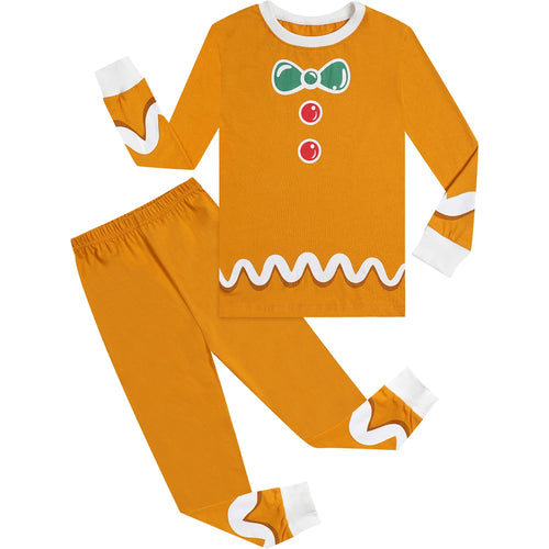 Kids Pyjamas Toddler Gingerbread Man Costume Infant Boys Girls