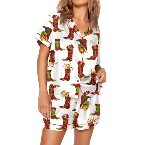 Nutcracker Pajamas Women Christmas Pajama Set Short Sleeve