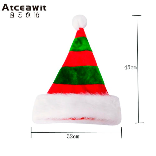 Christmas Black Red Plush Hat Santa Novelty Hat Kids Christmas