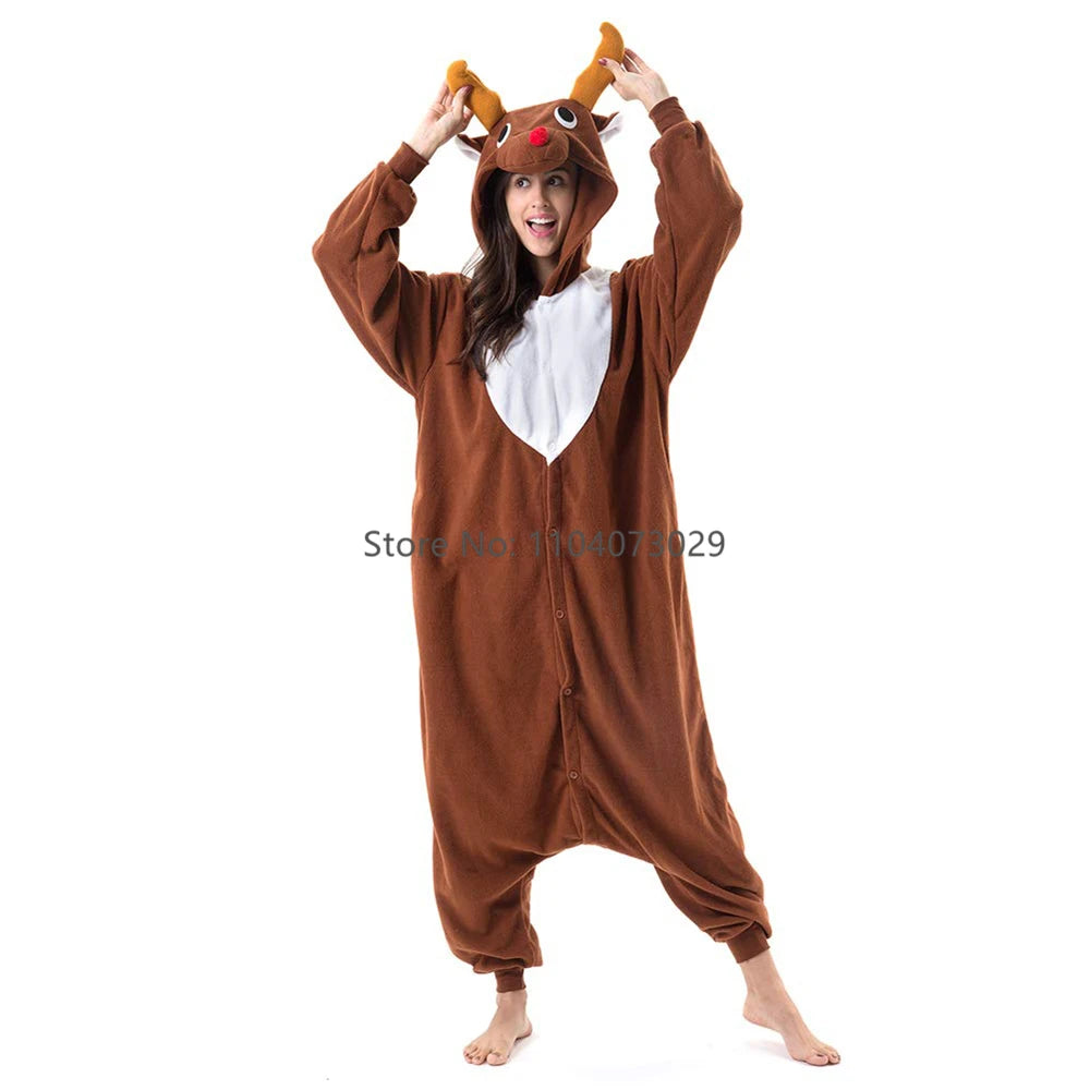 Onesieshow Christmas Elf Kigurumi Pyjamas Halloween Onesie Adult