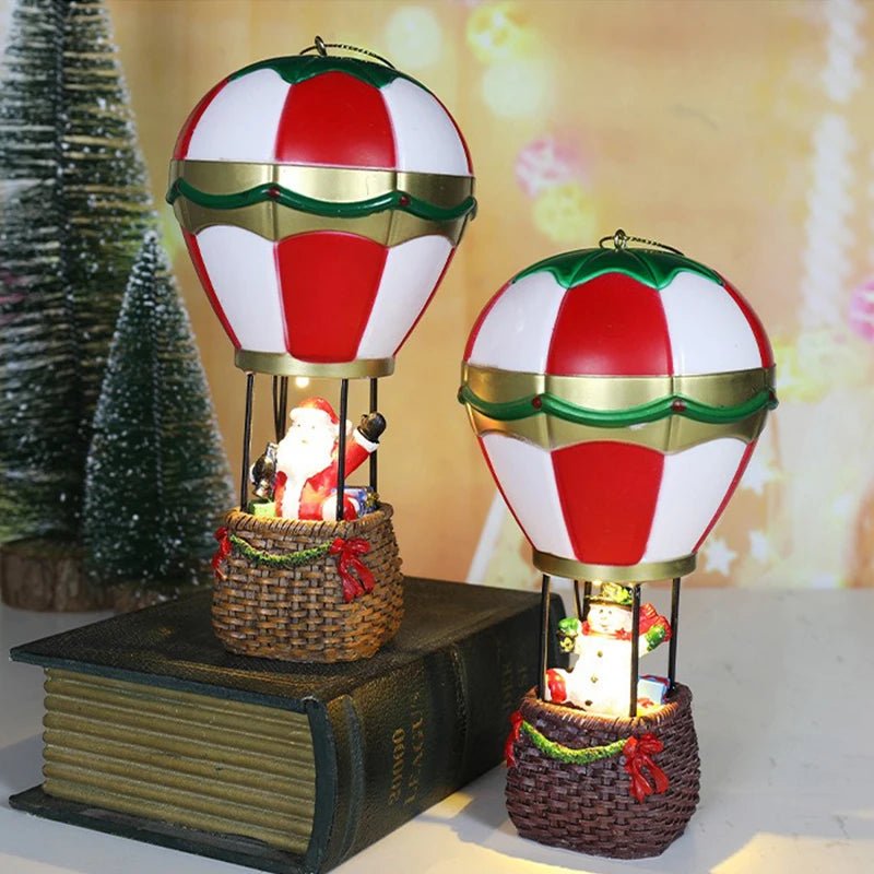 Christmas Glowing Ornaments Santa Claus Snowman Fireplace Resin LED - Christmas.ca