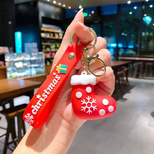 Creative Cartoon Santa Claus Snowman Keychain Pendant Bag Car Keychain - Christmas.ca